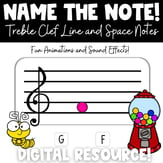 Name the Note - Digital Music Game Treble Clef Lines and Spaces PDF